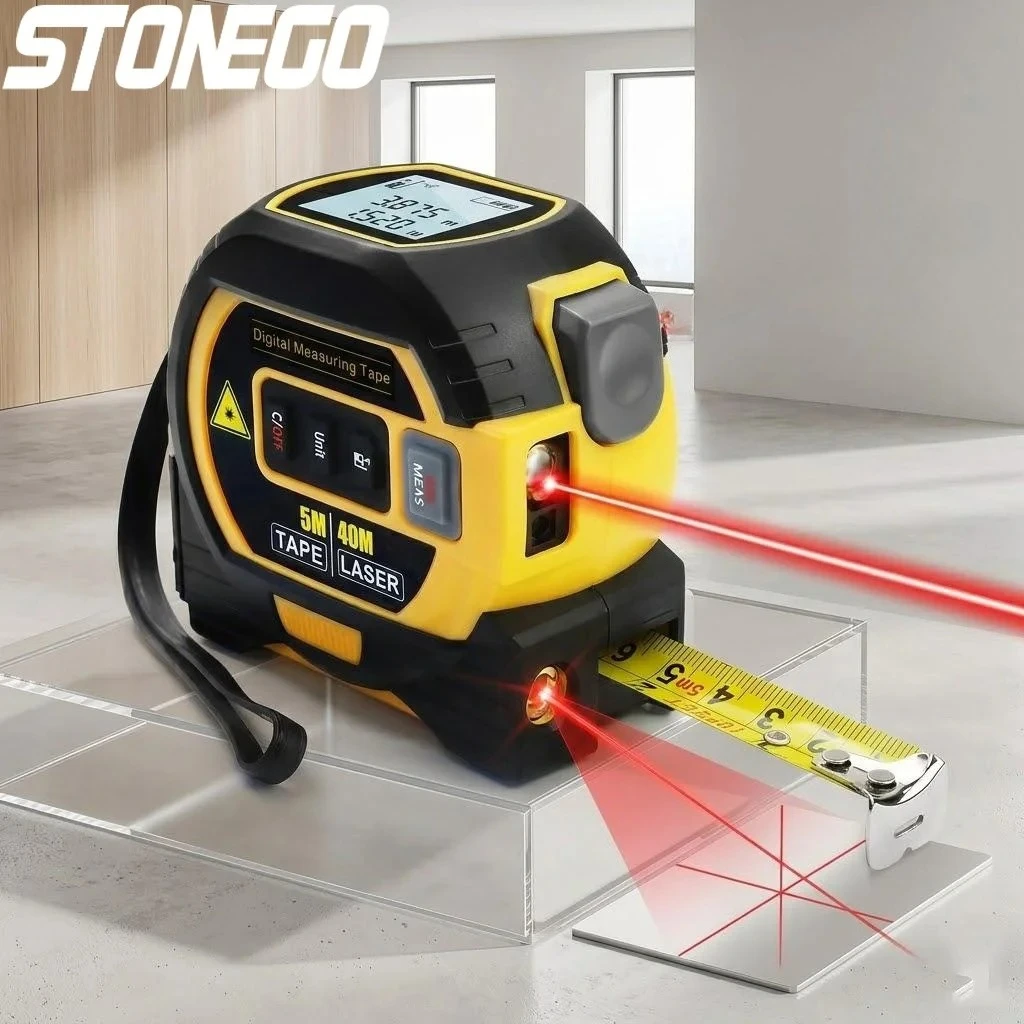 

3 in 1 Laser Tape Measure 40M 60M Infrared Distance Measuring Tool Smart Energy Ruler High Precision Measuring Instrument