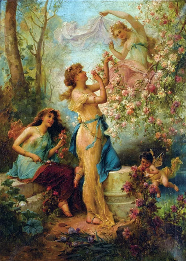 European-style oil painting character retro palace restaurant hotel wallpaper grand ancient Roman hotel ceiling custom mural