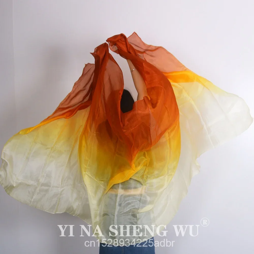 

Шарф-вуаль для танца живота из 100% натурального шелка, ручной работы, окрашенный, настраиваемый по размеру и цвету, реквизит для сценических выступлений