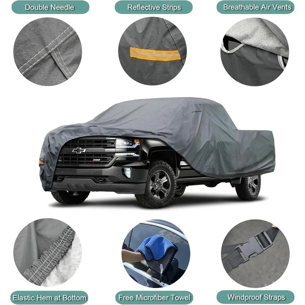 غطاء شاحنة عالي التحمل مقاوم للماء مكون من 16 طبقة لتاكوما، تندرا، تيتان، F-150، رام 1500، سيلفرادو 1500، سييرا 1500 - حتى 228 #3