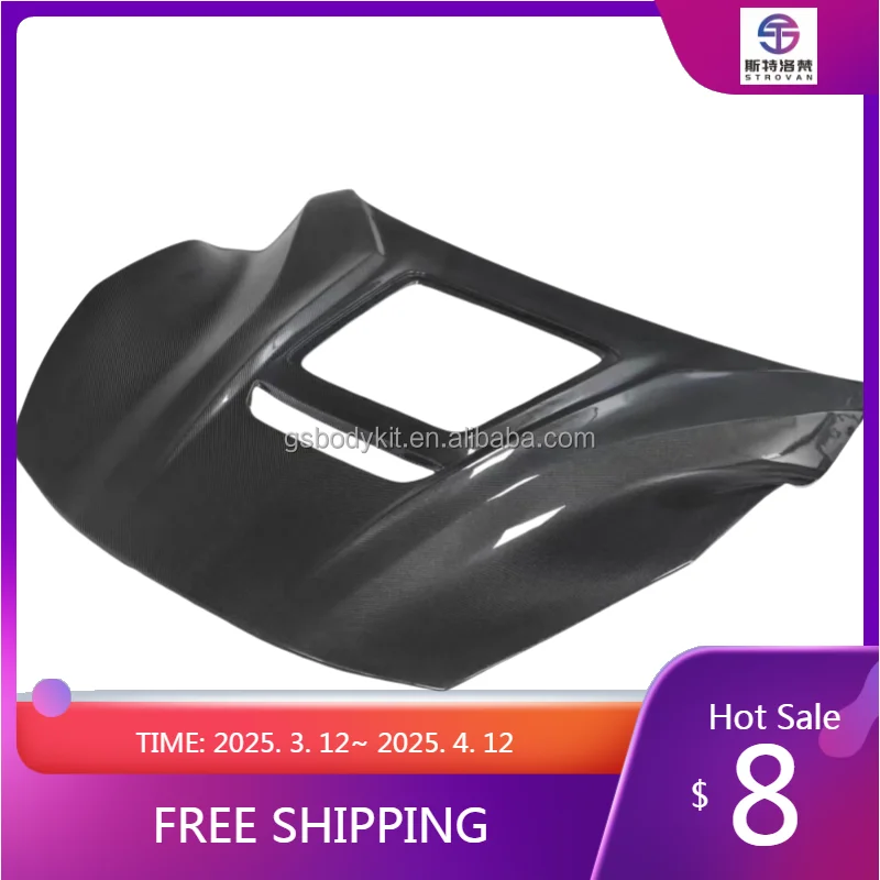 

Deren High QualityFor Ferrari F12 Hood Carbon Fiber Engine Cover Carbon Fiber Body Kit