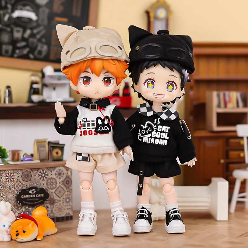 Ropa para muñecas Ob11, suéter de conejo y gato, abrigo, pantalones cortos para muñecas, sombrero para Nendoroids, Molly, Ufdoll, cuerpo Gsc, Ymy, muñeca 1/12bjd