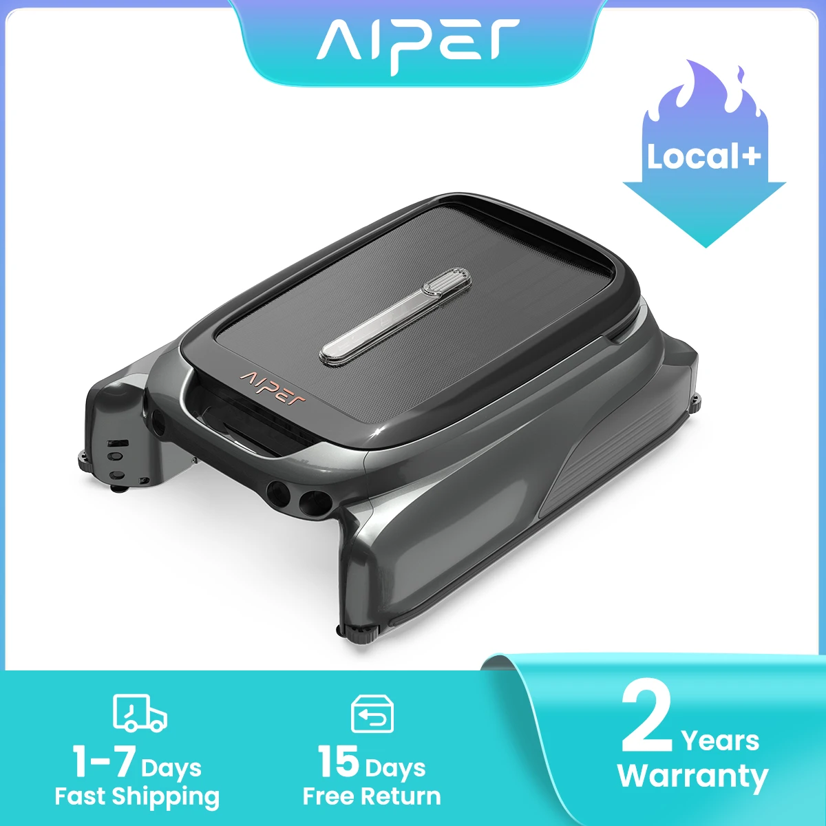Robot nettoyeur de piscine solaire AIPER S1 reconditionné, compatible avec l'application