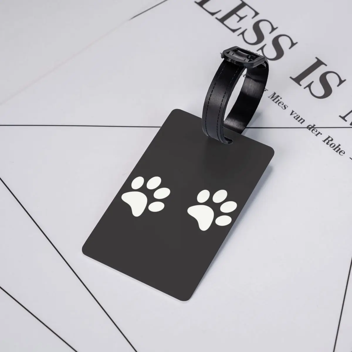 Dog Footprint Luggage Tags for Suitcases Funny Animal Paw Baggage Tags Privacy Cover Name ID Card