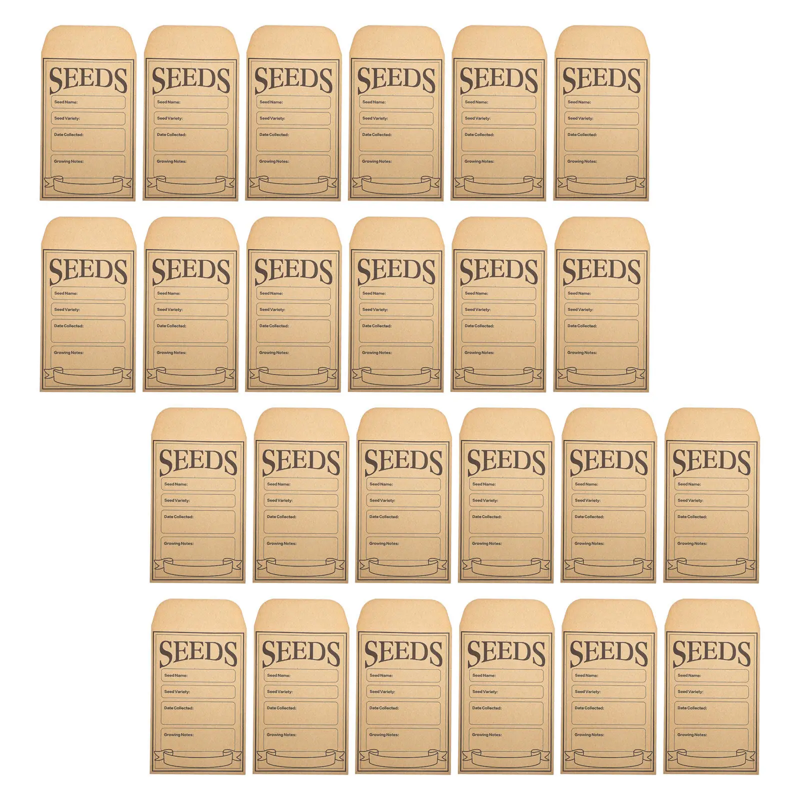 

50Pcs Small Brown Kraft Envelopes Resealable DIY Seed Packet Envelopes for Flower Vegetable Seeds Coin Storage Gardening
