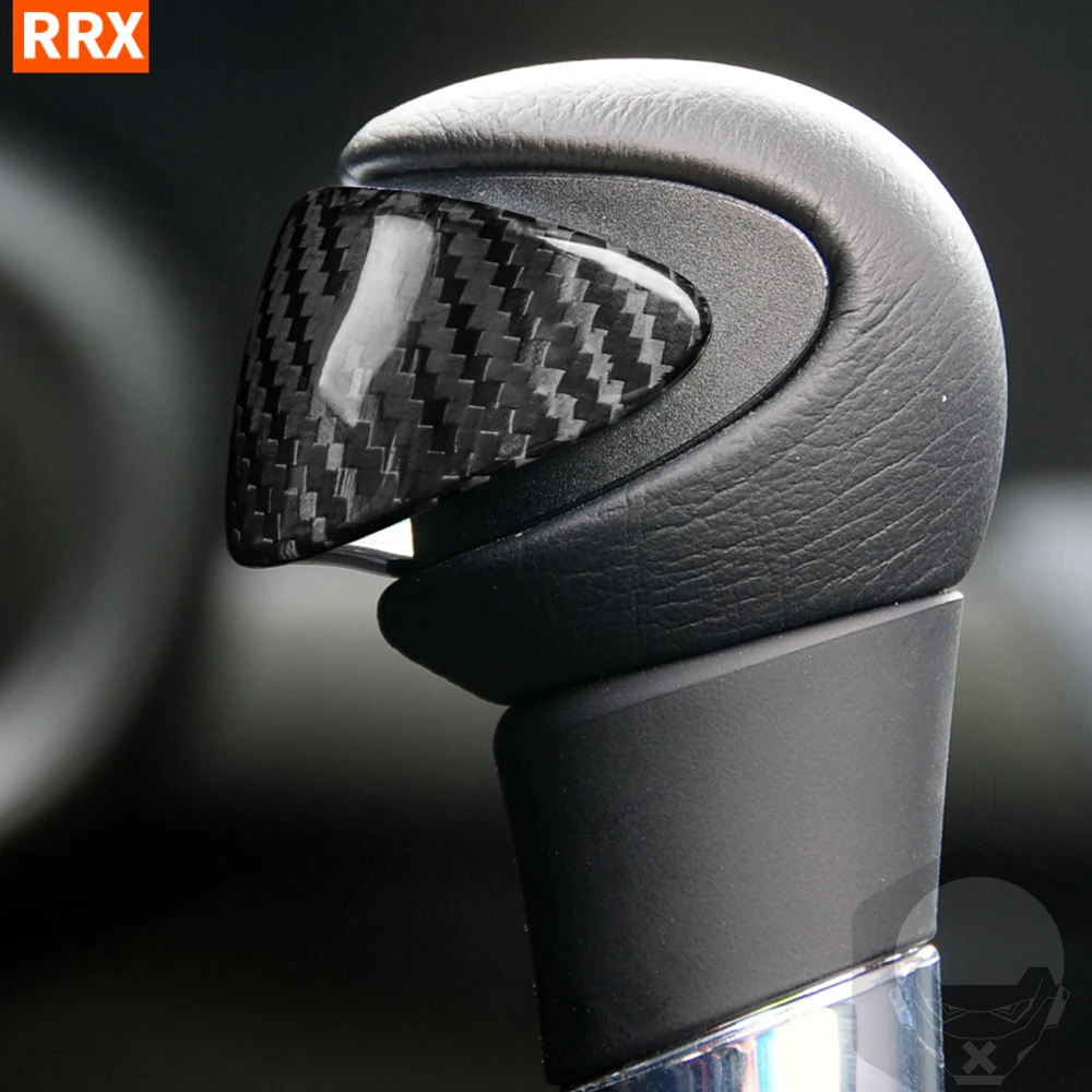 For BMW Mini R Chassis R55 R56 R57 R58 R59 R60 R61 Gear Shift Knob Handle Button 1 Piece Dry Carbon Fiber Cover Trim Accessory