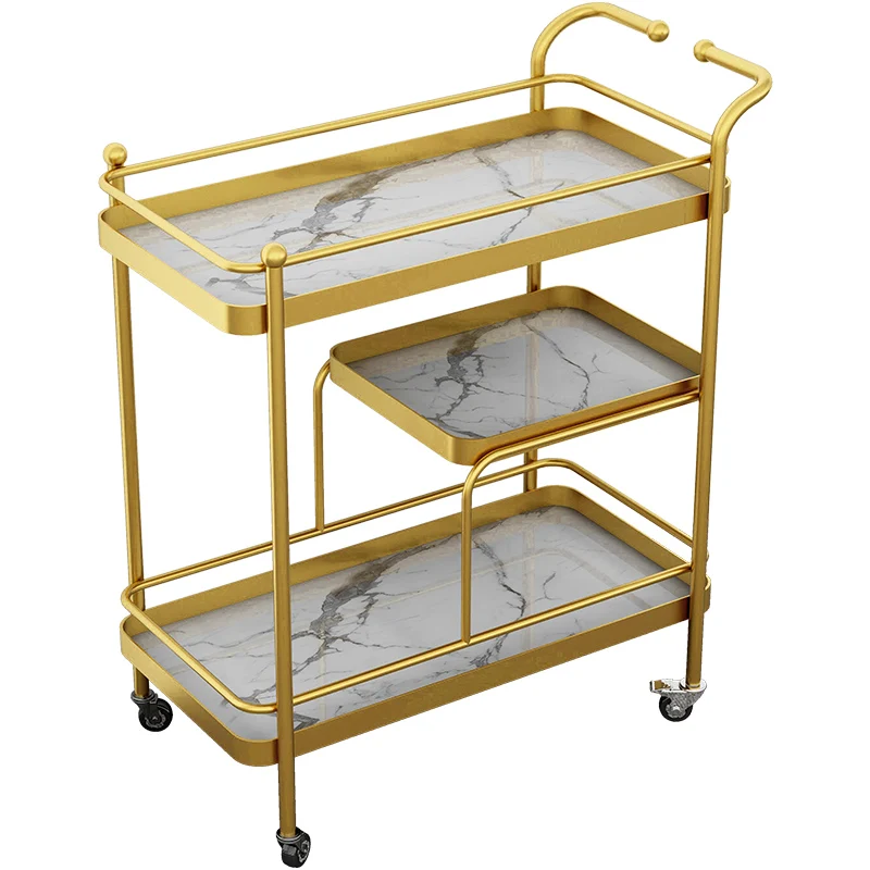 

Nordic wrought iron dining car Hotel delivery truck Beauty shop Mobile storage Commercial trolley