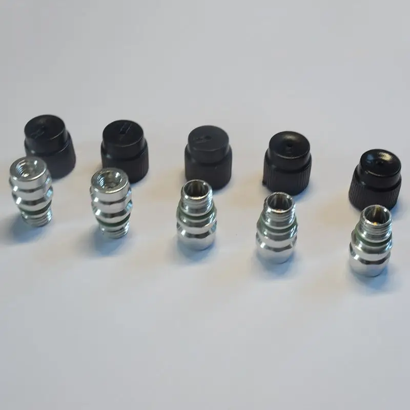 (5 Count) M12x1.5 Male High Side A/C Charge Port Valve Includes Caps For MT0105,800-955, 59946,GM 52458184, 15-5438