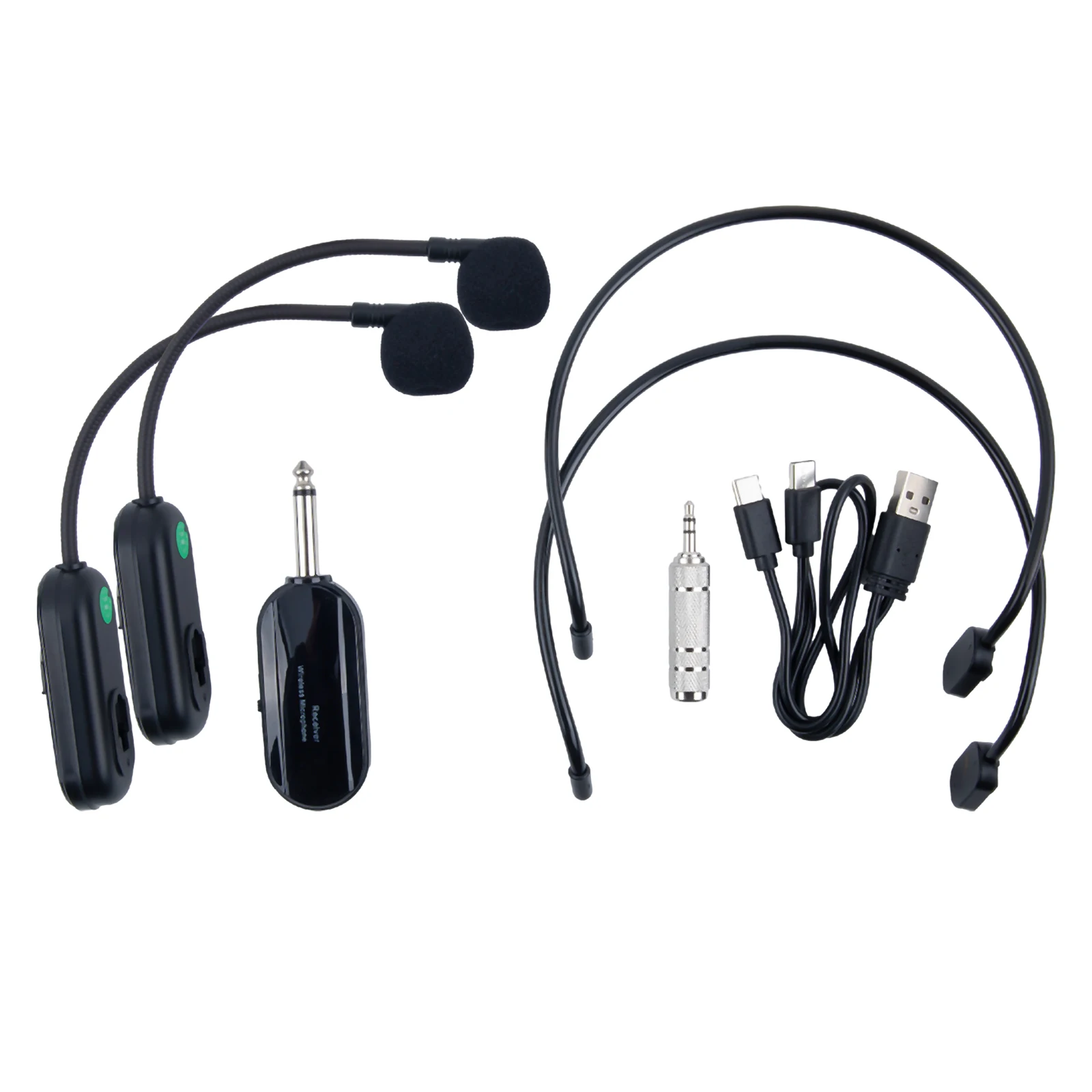 2.4G 2 Channels Wireless Headset Mic 50M Range For Speaker Voice Teaching Yoga Head Mounted Microphone  Pro Audio Equipment