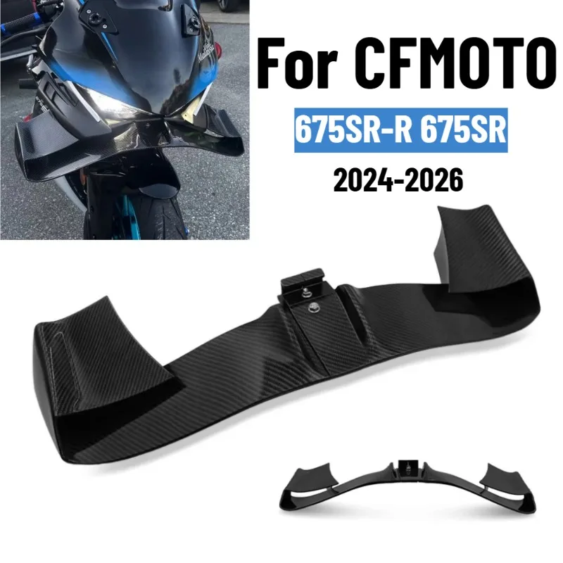 For CFMOTO 675SR-R 675SR 675 SR SR-R 2024 2025 2026 Motorcycle Front Spoiler Fairing Downforce Wing Lower Lip Airflow Deflector