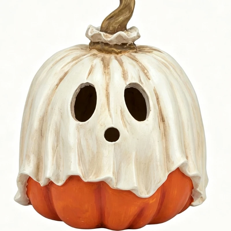  Halloween Resin Sweet Bowl Pumpkin Face Cutout for Shelf or Entry Styling