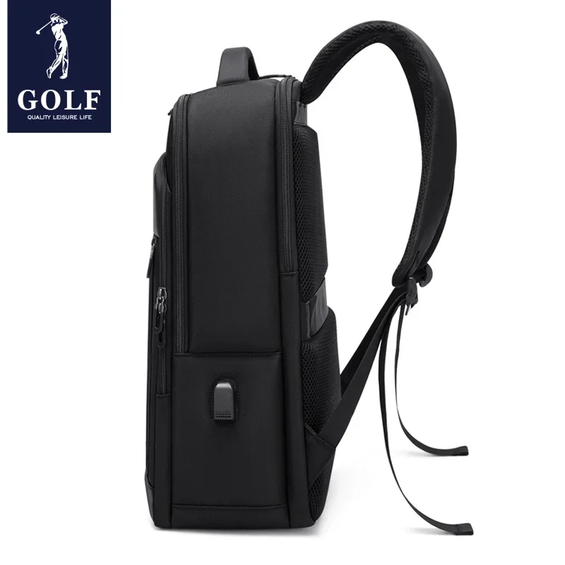 GOLF Men\'s Backpack Work Waterproof Business Travel Backpack with Charging Port Keychains 17.3 Inch Laptop Bag Hard Shell Large