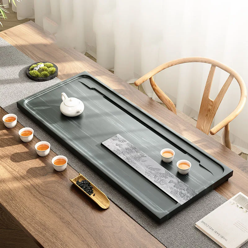 

Chinese Luxury Tea Tray Office Kitchen Dining Long Rectangle Tableware Living Room Tea Tray Hospitality Bandejas Home Products
