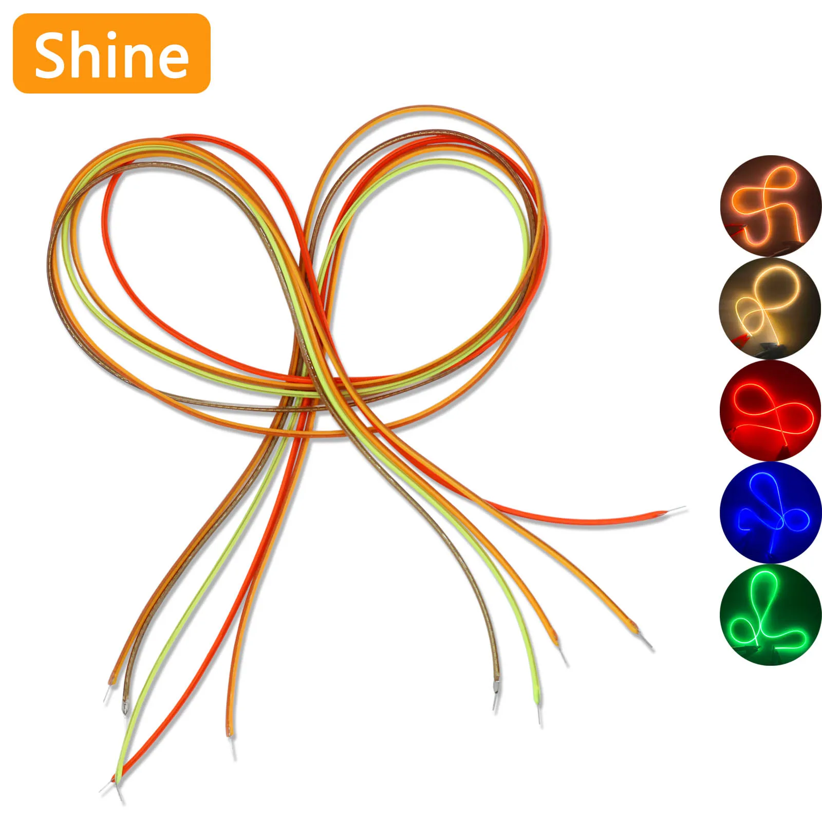 

12V/24V LED COB Flexible Filament 600mm Edison Bulb Light Accessories LED Diode Lighting Decoration Warm White Red Blue Green