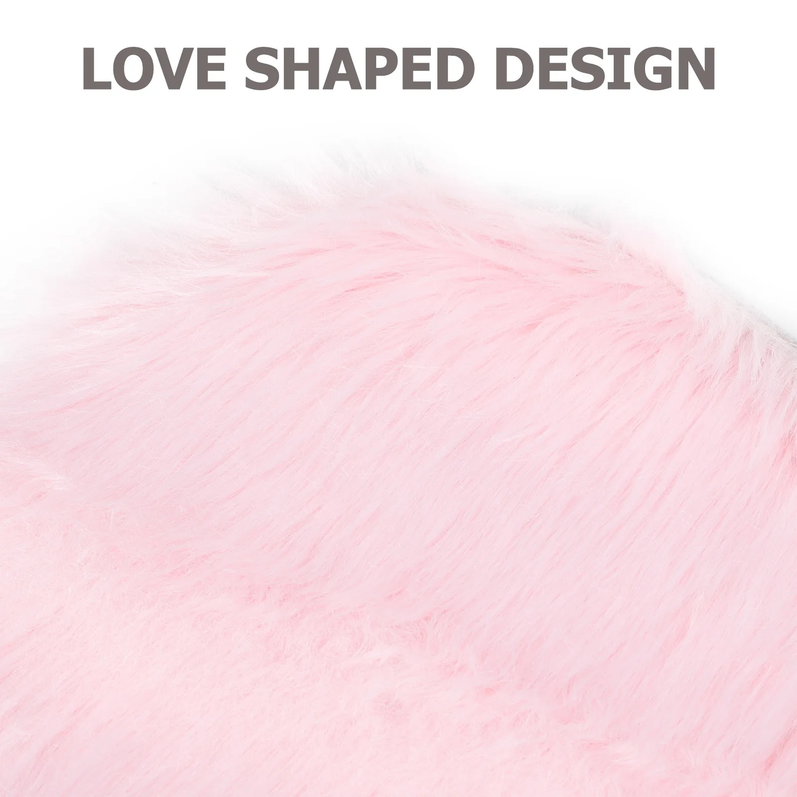 

Imitation Wool Double Heart Shape Floor Mat Chair Pad Tea Table Carpet Soft Decorative Rug Shaggy Carpet Imitation Wool Rug