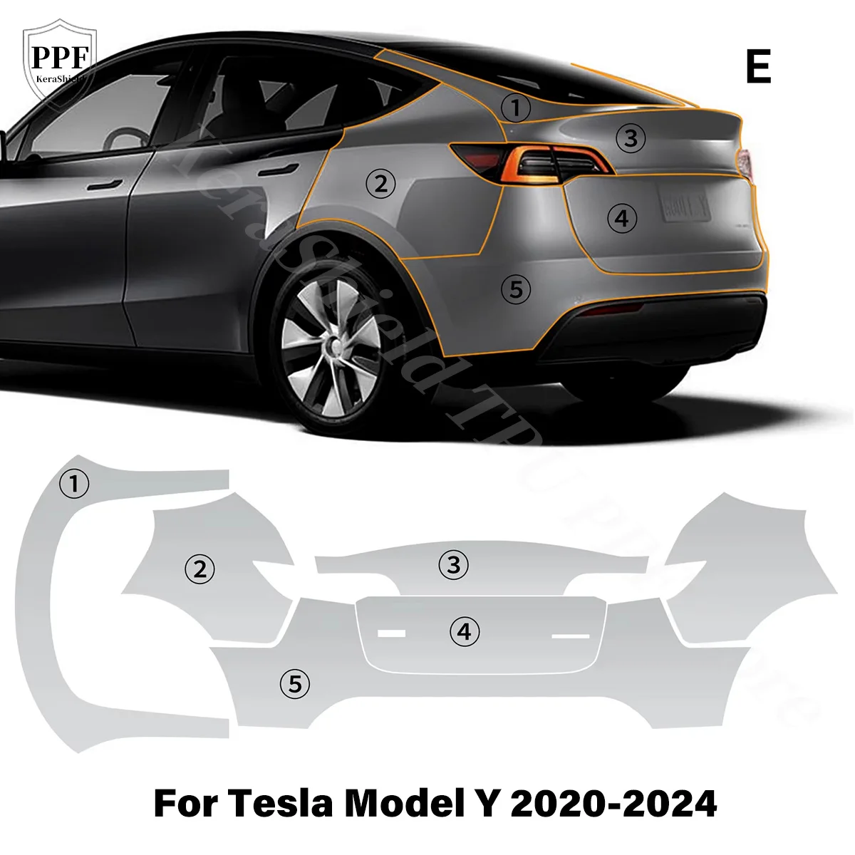 

For Tesla Model Y 2020-2024 Pre-cut PPF Clear TPU Paint Protection Film Car Body Anti-Scratch Cover Invisible Repairable Cover