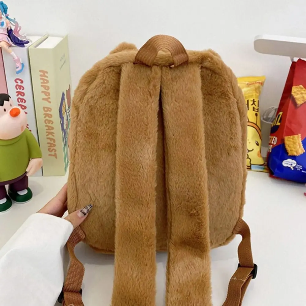 Japanese Kawaii Capybara Backpack Large Capacity Casual Cartoon School Bag Animal Zipper Shoulder Bag Girls
