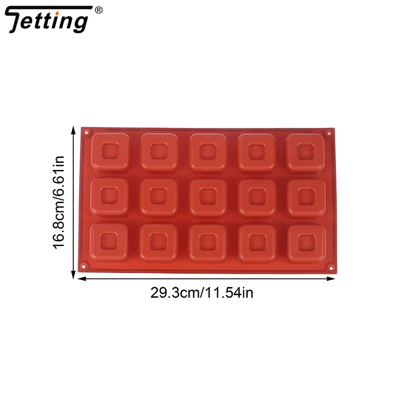 1Pcs 15 Cavity Square Silicone Mold DIY Cake Baking Jelly Pudding Chocolate Mould Ice Cube Muffin Cupcake Biscuit Bake Tray