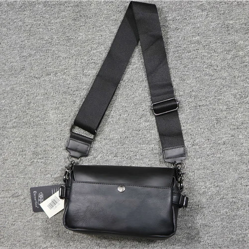 Nieuwe Merk Designer Koreaanse Stijl Heren Messenger Bags Casual Crossbody Kleine Lederen Zwarte Schouder Sling Dagelijkse Telefoon