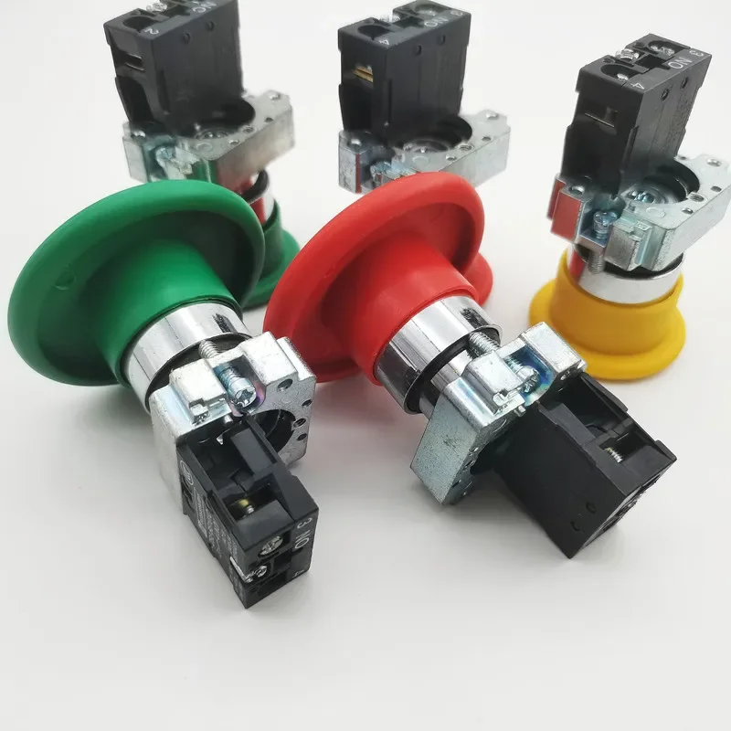 Xb2-bc31 Xb2-bc42 22 مللي متر الفطر رئيس مفتاح بـزر دفع لحظة الذاتي إعادة تعيين 10A/660 فولت