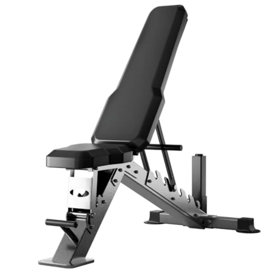 

Регулируемая скамья для силовых тренировок дома: плоская, наклонная, для комплексных тренировок всего тела, с утолщенным матрасом 2.2 дюйма, максимальная нагрузка 2500 фунтов, сверхпрочная.