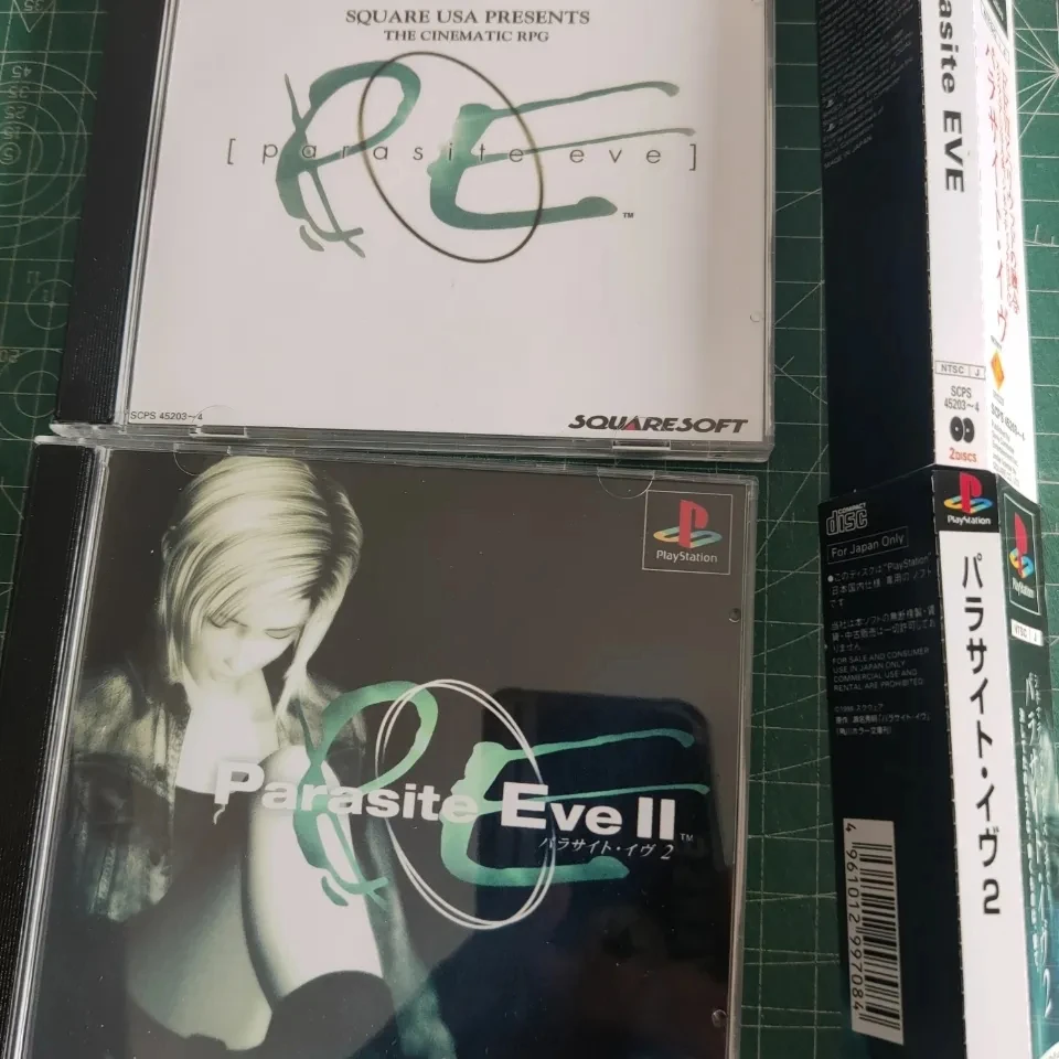 

PS1 Parasite Eve 1+2 Копировать игровой CD Aya Brea RPG Оптический драйвер 4 шт. Игры Disc Eve Косплей Машина Запчасти Мега компакт-диски Вечеринка Игра Подарок