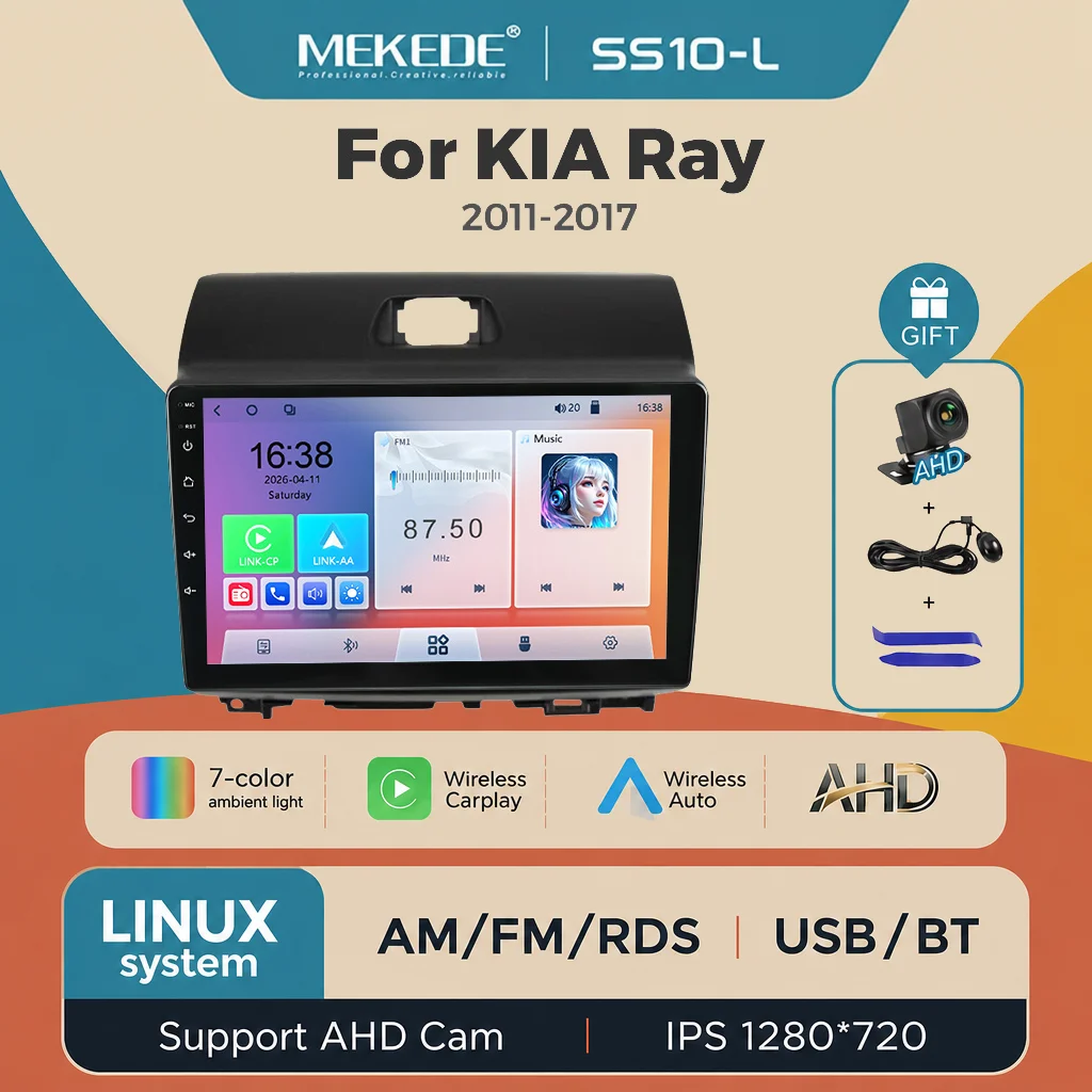 New Linux System Car Radio For KIA Ray 2011 - 2017 Wireless Carplay Android Auto All in one Multimedia Player Dual USB Headunit