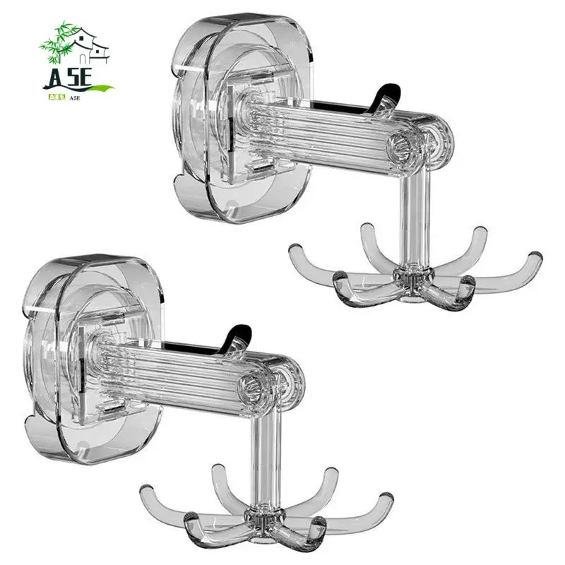 

A05E-Suction Cups Rotating Hook Swivels Hangers For Hanging Apparel And Accessories Towel Hanging Rack Hooks