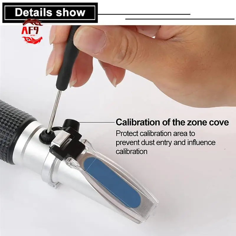 AF90-1Set RHB-90ATC Digital Digital Brix Refractometer Honey Moisture Tester Sugar Content Meter 0-90% Metal