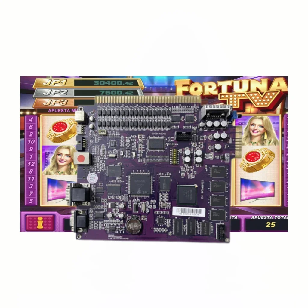 Made in China Retro Coin operated Arcade Game Console Double Arcade Fortuna TV Coin Arcade coin pusher