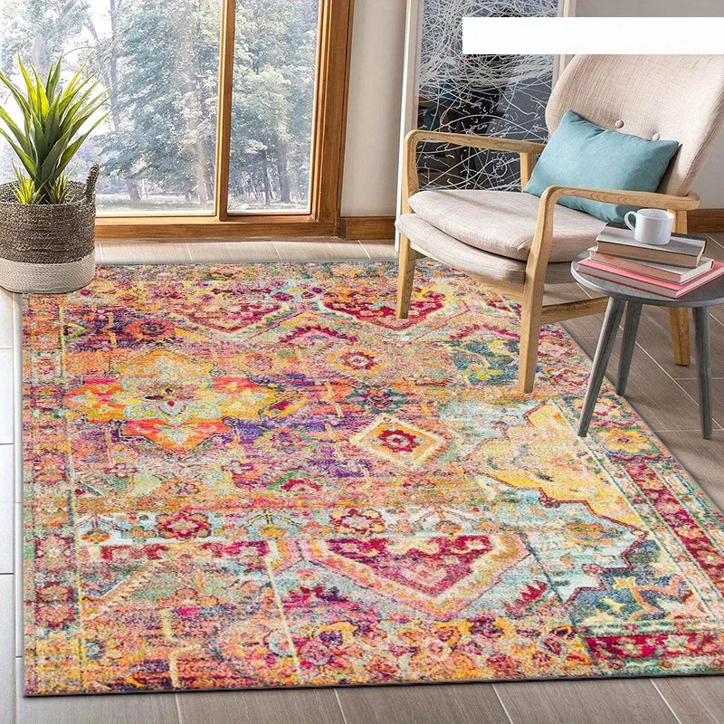 Bohemia Living Room Rugs Decoration Bedroom Deluxe Anti Slip Floor Mats Large Area Carpet Lounge Rug Persian Carpet Washable