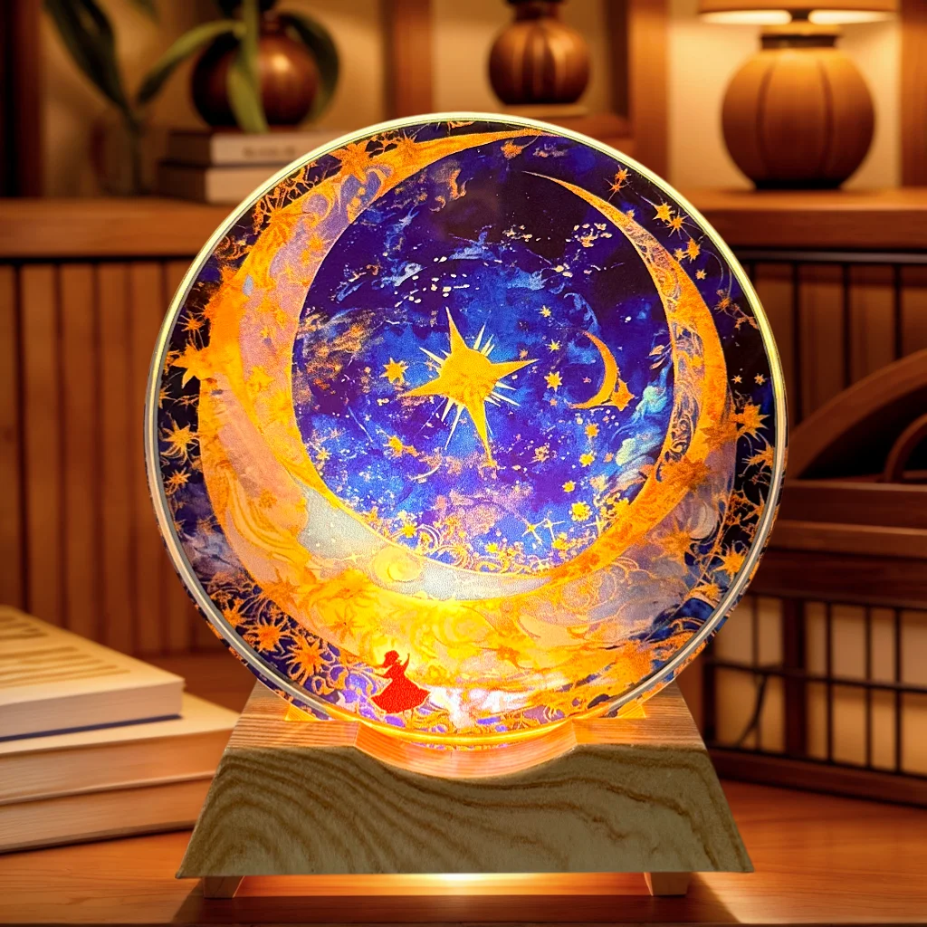 

Круглый шаровой ночник «Луна и звезда» подходит для Рамадана, Дня святого Валентина и других фестивальных украшений, хорошо как