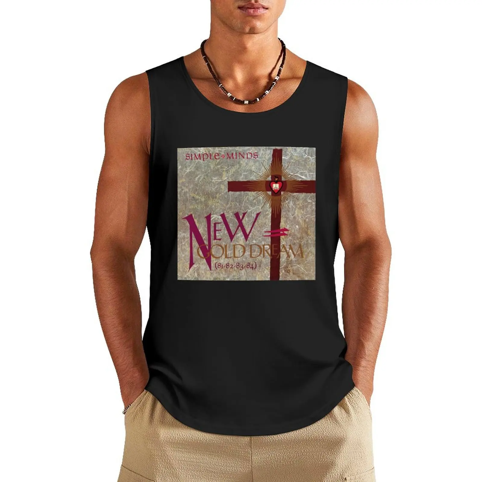

New Gold Dream Tank Top t shirts muscular man gym clothes man fitness Japanese t-shirt