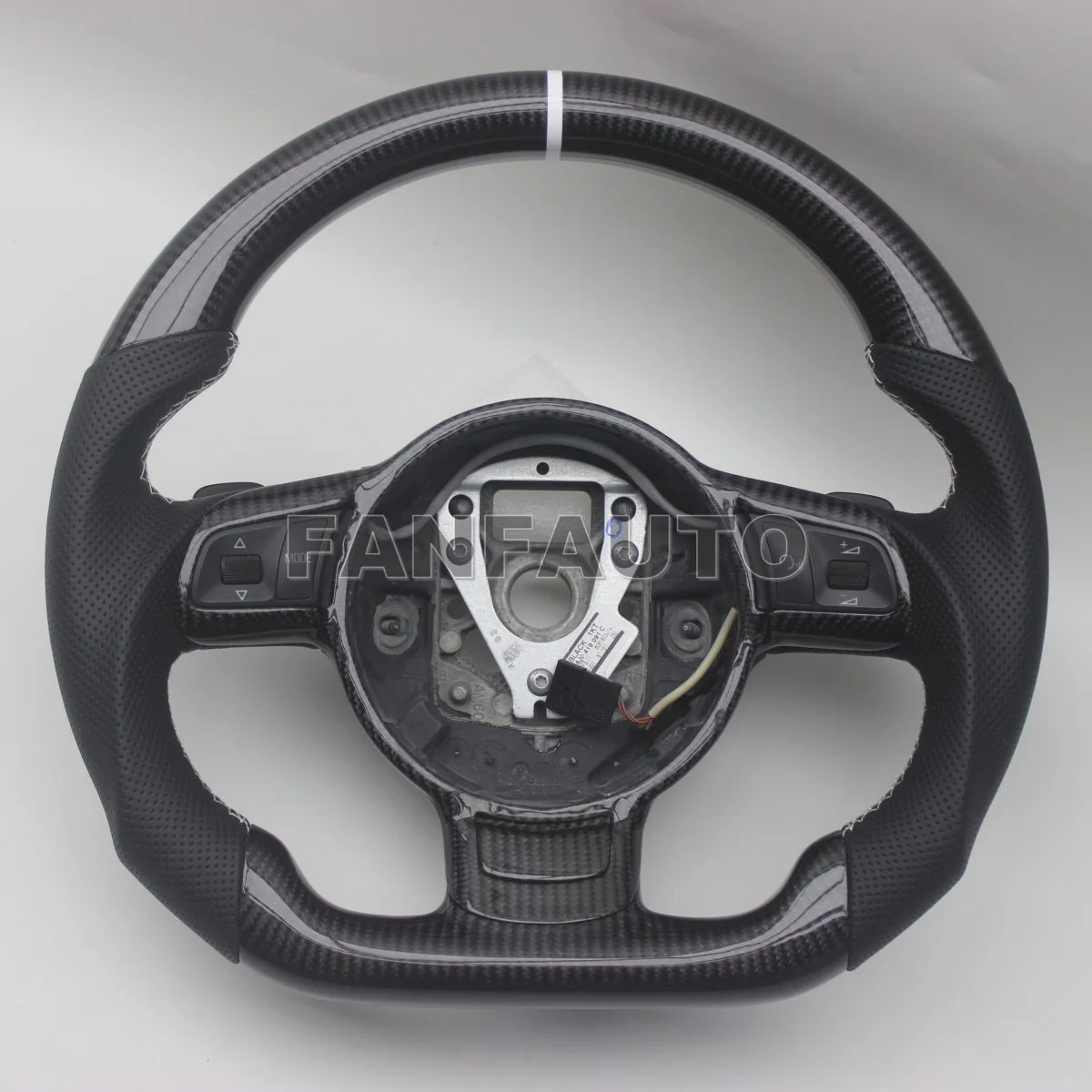 Replacement D Shape for AUDI TTS R8 TT MK2 2006–2014  Real Carbon Fiber Steering Wheel