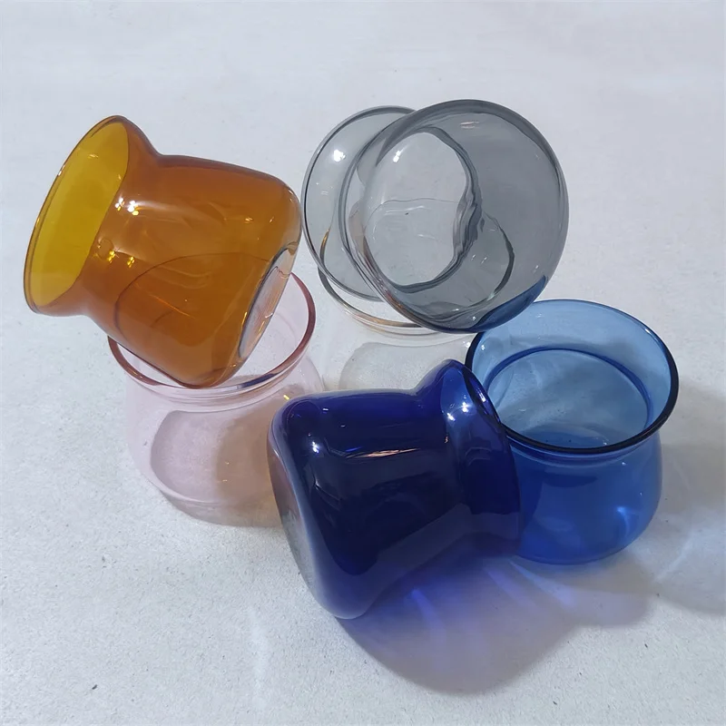 200ml High Borosilicate Glass Coffee Carafe Amber Blue Grey Tasting Cup Sense Aroma Sniffing Cup Pour Over Coffee Barista Tools