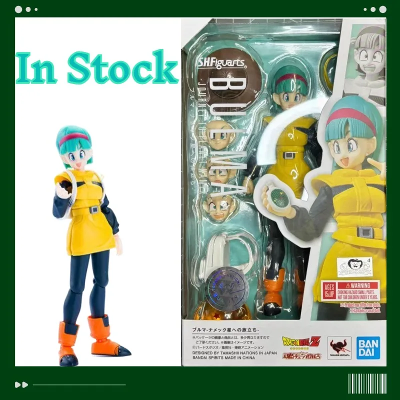

In Stock Bandai S.H.Figuarts Dragon Ball Z Bulma Lourney To Planet Namek Action Figures Desktop Toys Collection Models Figures