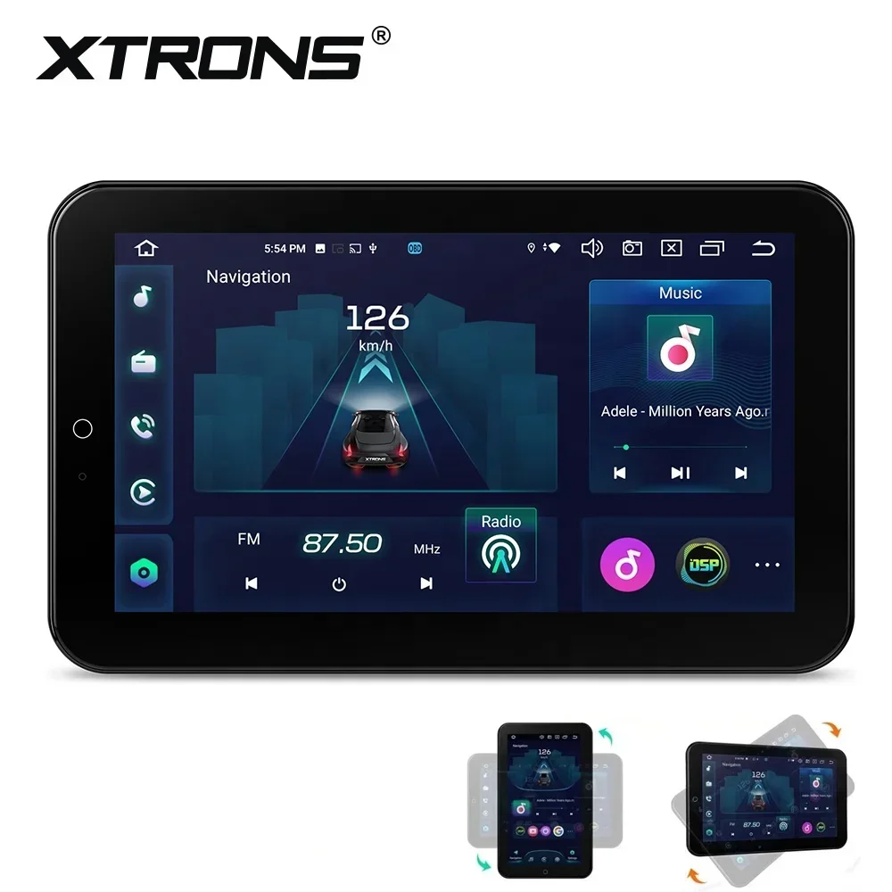 

XTRONS 12.8" Android 12 Double Din Radio De Coche QLED 1920*1080 Rotatable Screen Carpaly Android Auto 4G LTE Navigation GPS