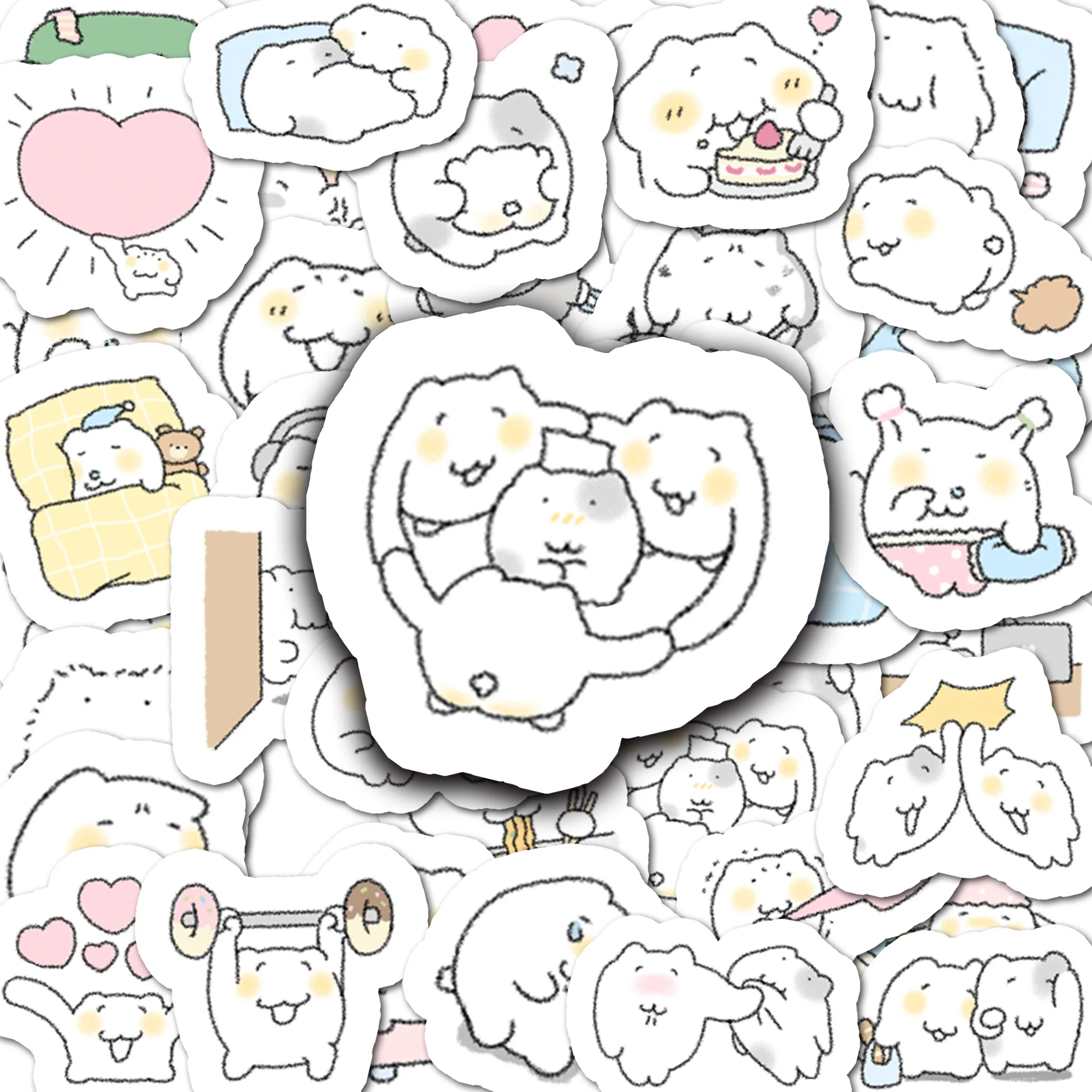 40 قطعة من ملصقات الرسوم المتحركة اللطيفة MEO MONSTERS لحظة مريحة شارات Kawaii لعبة أطفال يمكنك صنعها بنفسك حقيبة كمبيوتر محمول ملصق تزيين للكمبيوتر المحمول