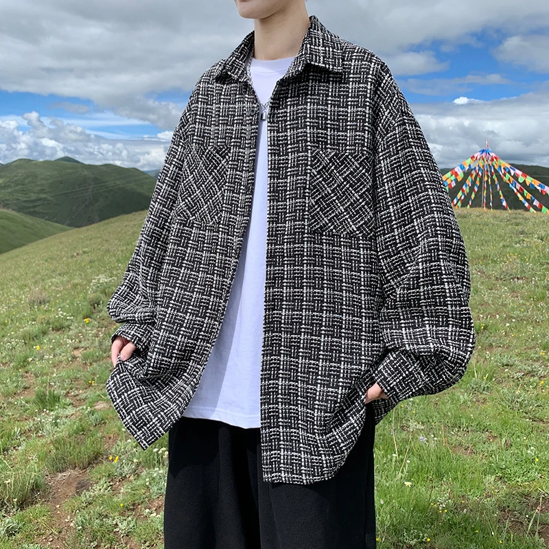 

Casual Shirt Jacket for Men 2025 Spring Autumn New Style Trendy High-End Sensation Teenage All-Match Leisure Shirt Fragrance ...