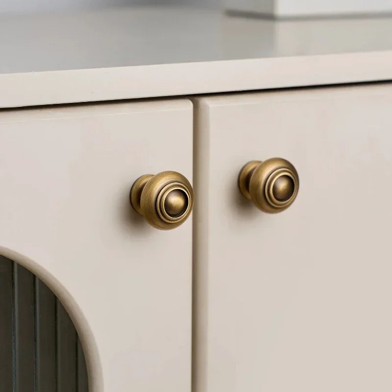 Nordische Vintage-Möbelgriffe aus Messing, Hochwertige Knöpfe und Griffe für Vintage-Schubladen, Küchenzubehör, Schranktürgriffe – Detail 6