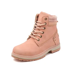 Platform Boot Winter Warm Snow Boots Ladies Ankle Outdoor Thick Bottom Sneakers Non-slip Lace Up Plus Size 36-42 Shoes for Women