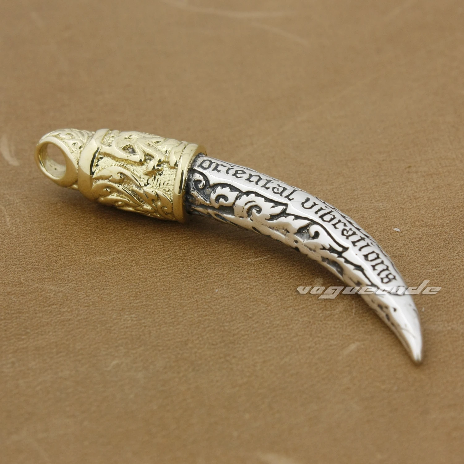

Brass Accessory 925 Sterling Silver Horn Tusk Claw Pendant 8P018