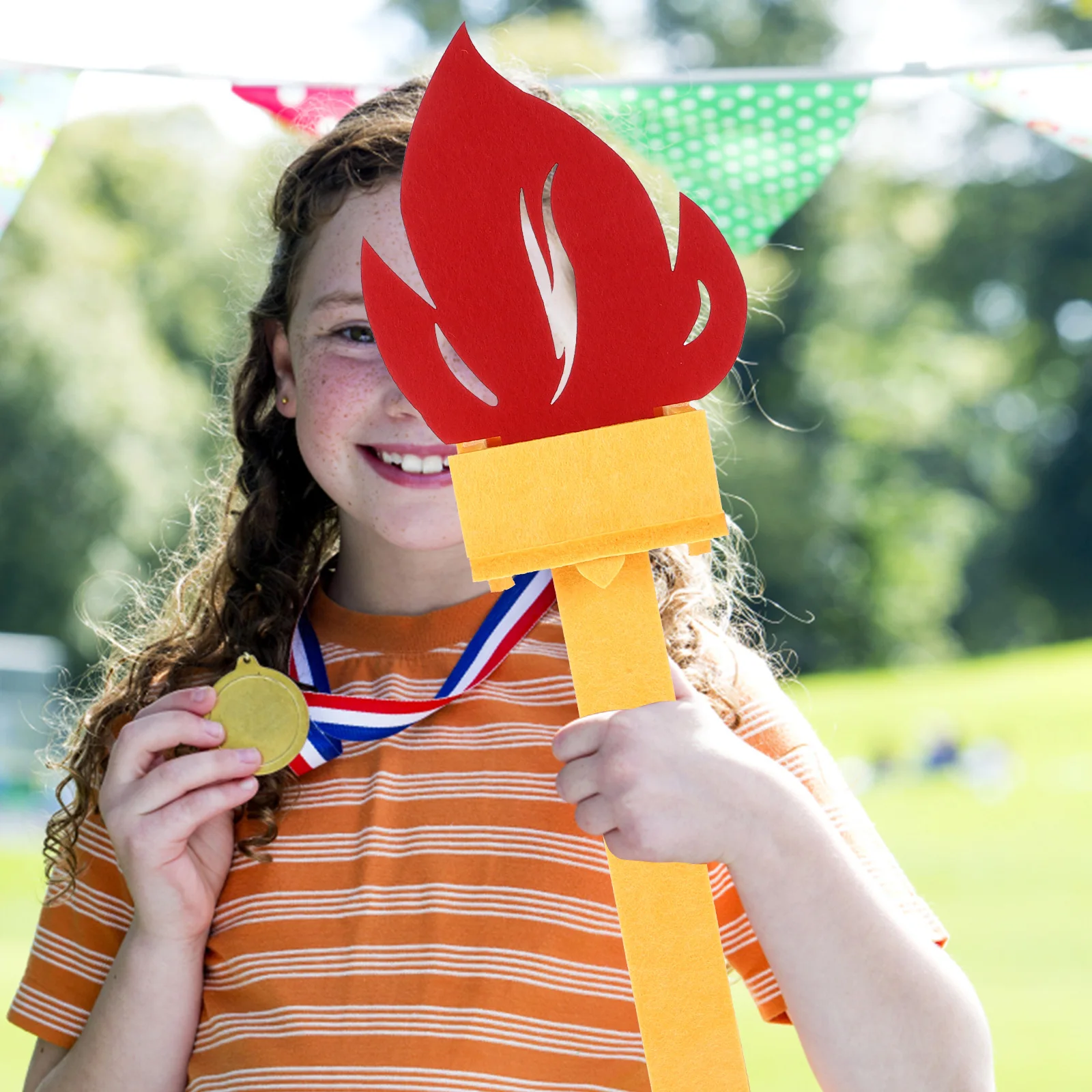 

Simulation Torch Props Creative Felt Torch for Party Performance Cosplay Stage Decorations Kids Sports Games Cheering Events