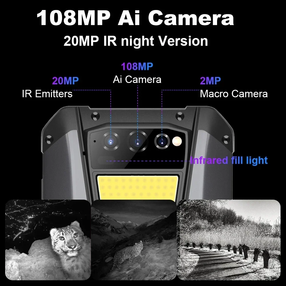 Unihertz TANK 22000mAh Rugged Phone 12GB 256GB visione notturna Android 12 helio G99 6.81 "FHD + 108MP fotocamera 66W PD cellulare NFC