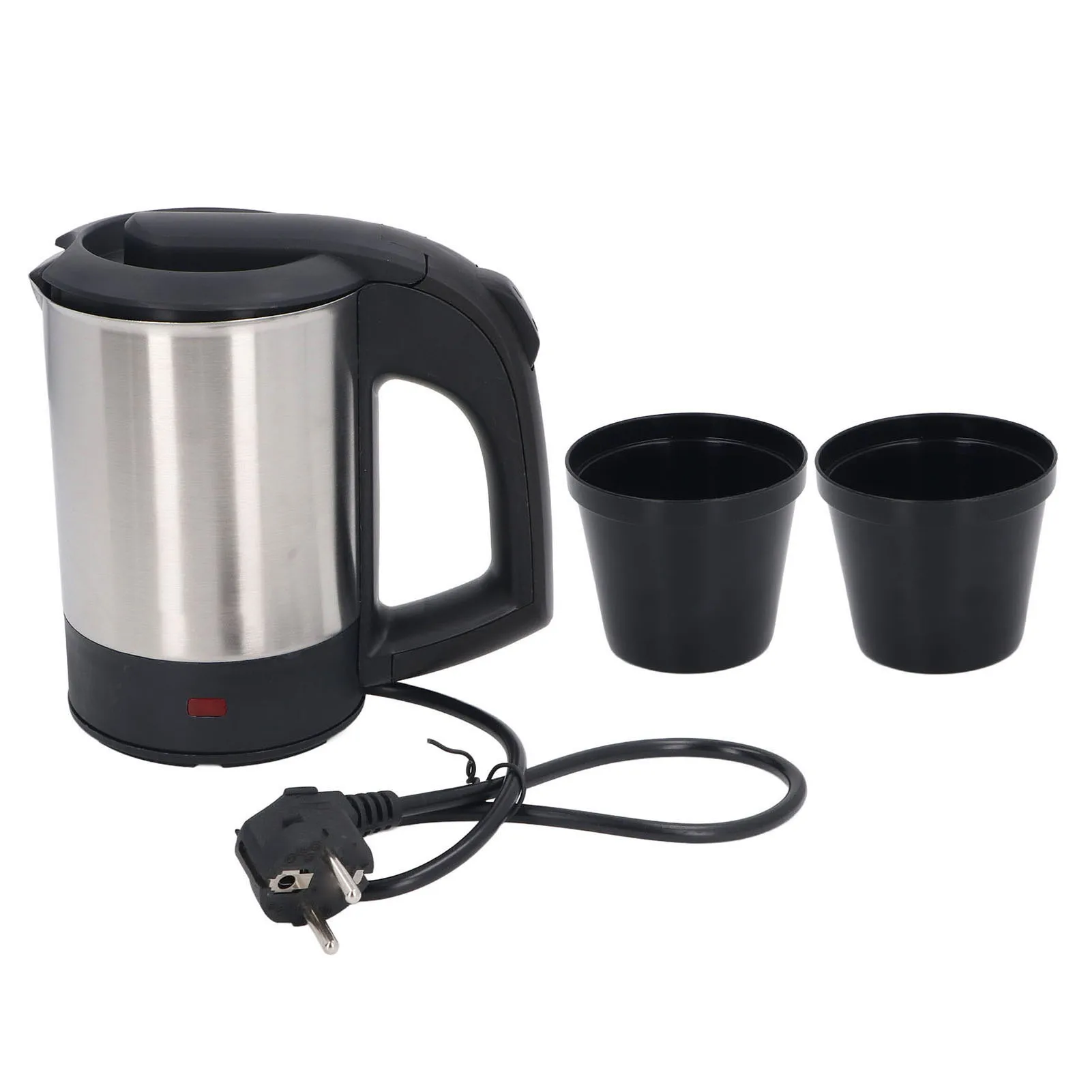 

Electric Kettle 1000W 0.5L Stainless Steel Auto Shutoff Boil Dry Protection Water Boiler Heater with 2 Cups for Home 220V