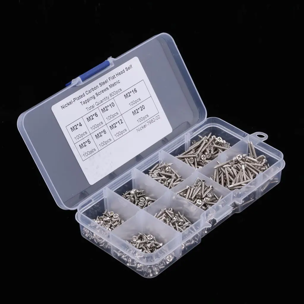 M2 Screws Nickel-plated Stainless Steel Assorted Set for Repair Furniture and Working Equipment Screws view 3