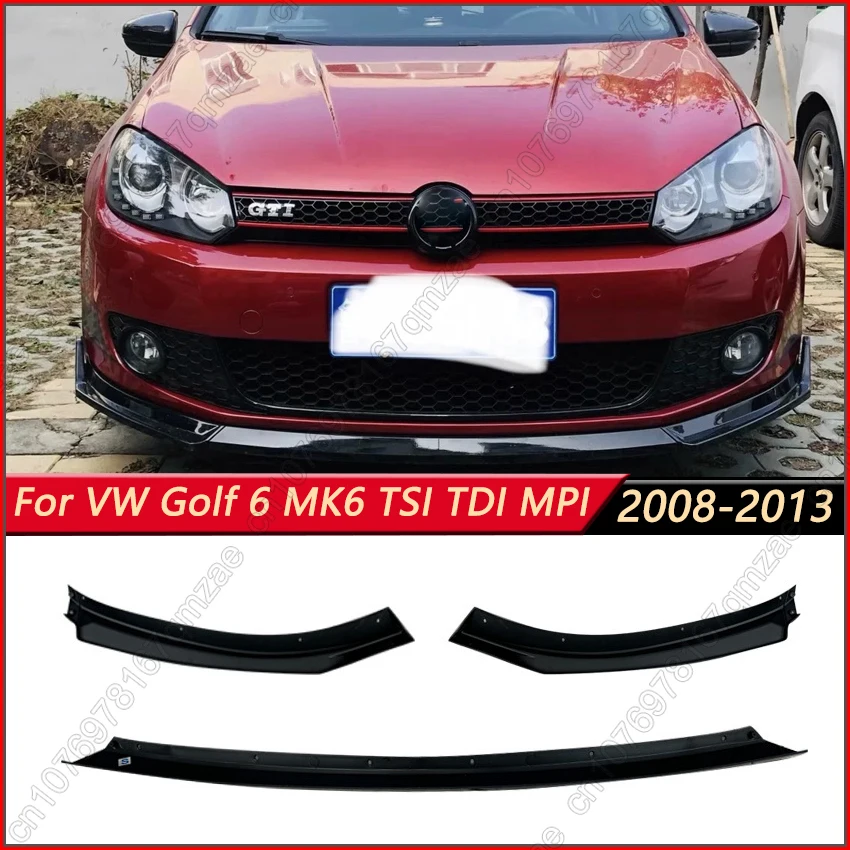 

Car Bumper Lip Spoiler For Volkswagen VW Golf 6 MK6 Standard TSI TDI MPI 2008-2013 Maxton Style Bumper Protector Guard