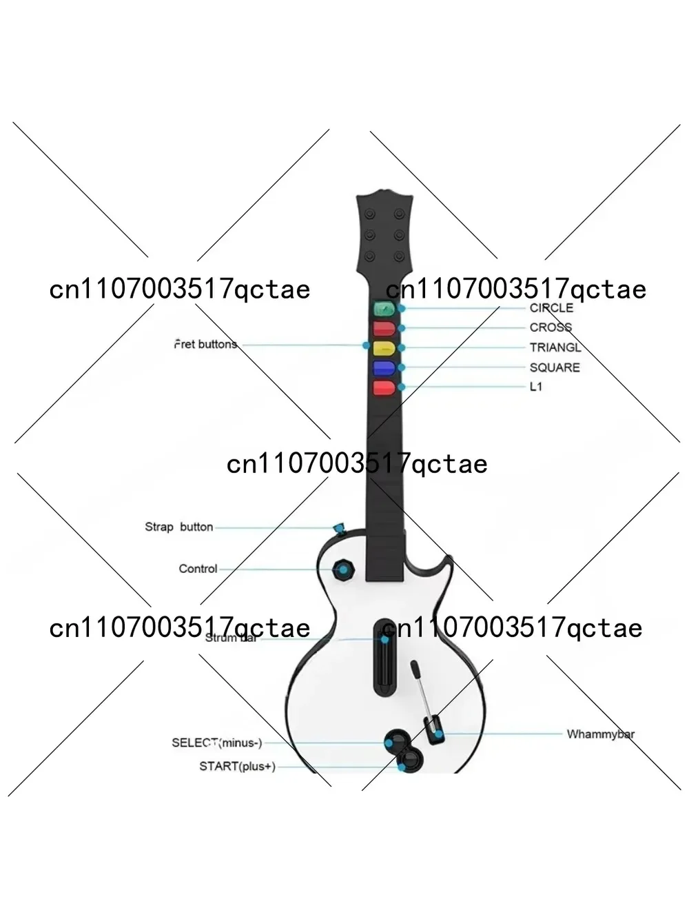 Wireless Strap Controller for PC/PS-3 Guitar - Ergonomic Design for Enhanced Gaming Experience