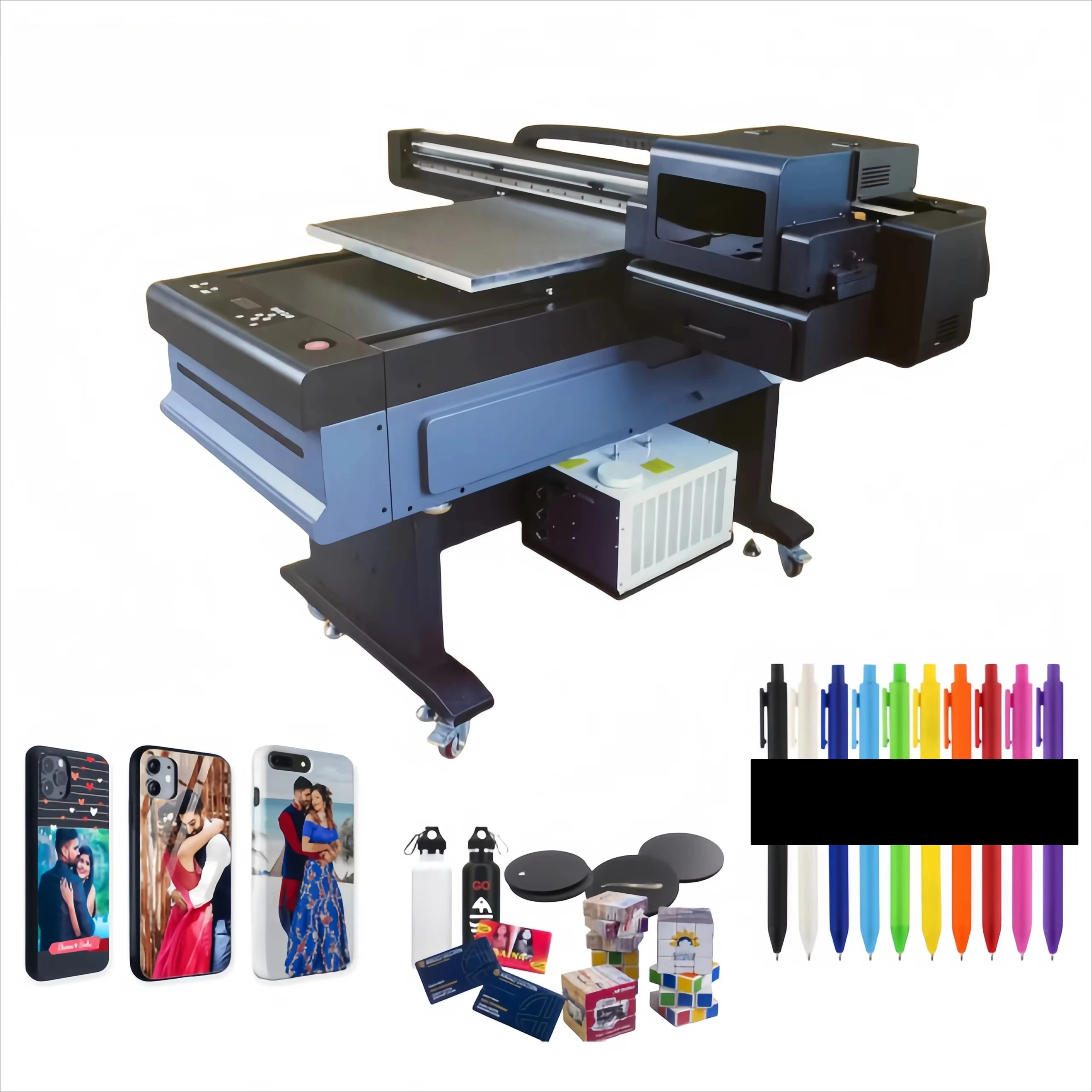 Top Selling Automatic 3 Print Heads UV LED Lamp 6090 3D Embossing Varnish UV Ink XP600 Flatbed Inkjet Printer I3200 2400 DPI