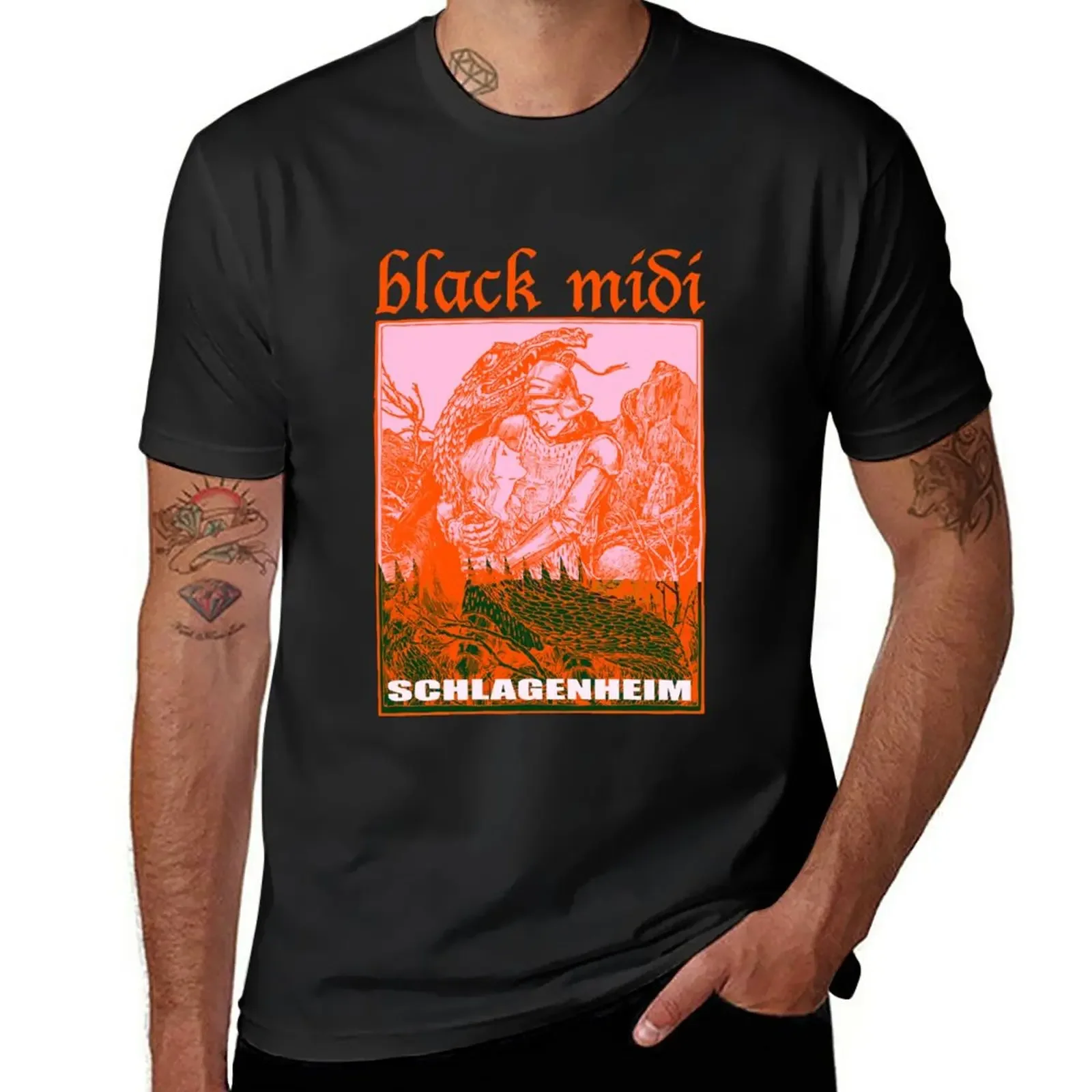 Black Midi Schlagenheim Classic Copy T-Shirt oversizeds quick drying mens graphic t-shirts pack